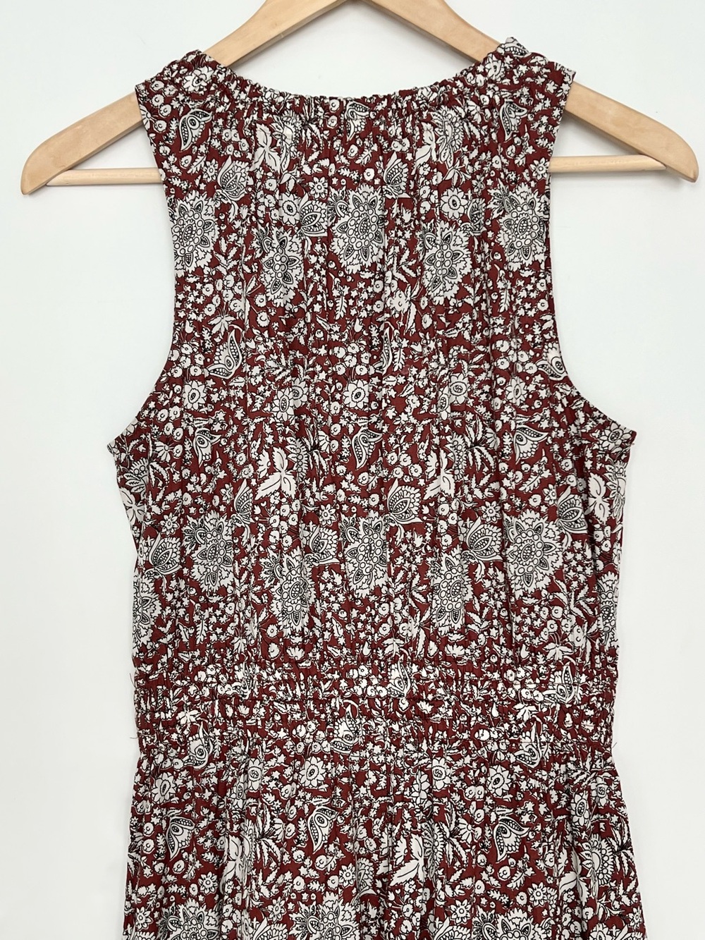 Apiece Apart Bali Tank Dress Clay Floral Organic Cotton Midi Dress S - Picture 8 of 11